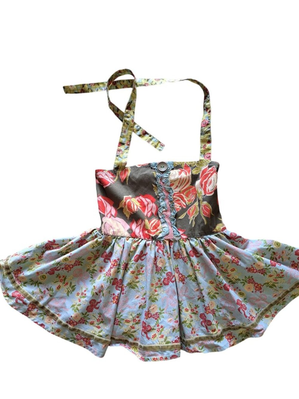 Matilda Jane Girls Bowie Roundabout Floral Halter Top  8 Multicolor Cotton Bld